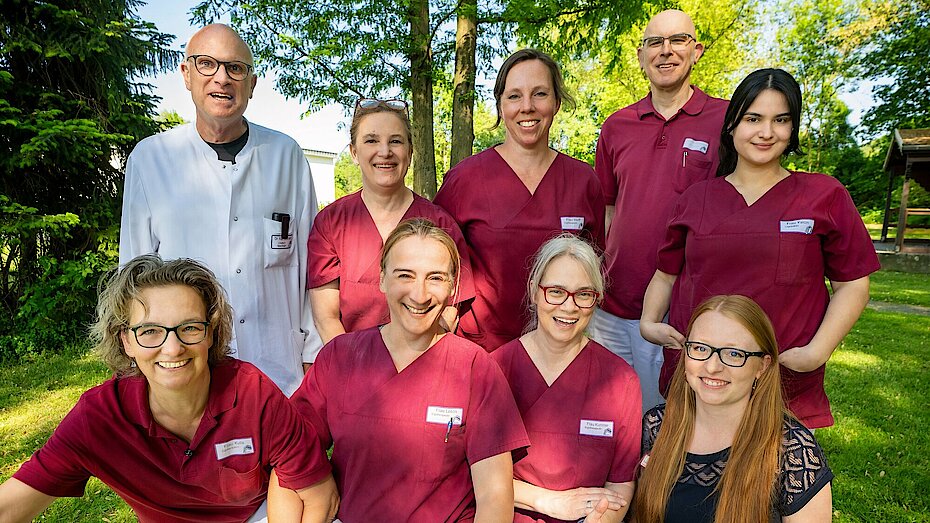 Teamfoto der Physiotherapie.