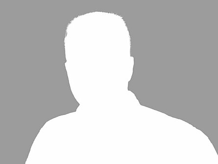 Eine weiße Silhouette von Kopf und Schultern einer Person auf grauem Hintergrund.